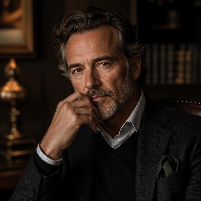 Portrait of Dr. Jonas V., investor